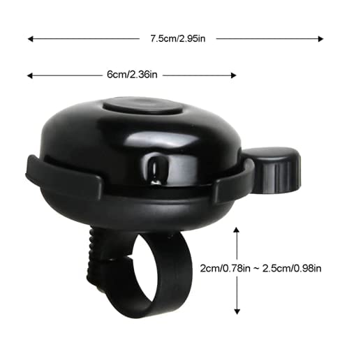 Lista Bicycle Bell Adjustable Bicycle Accessories, Black