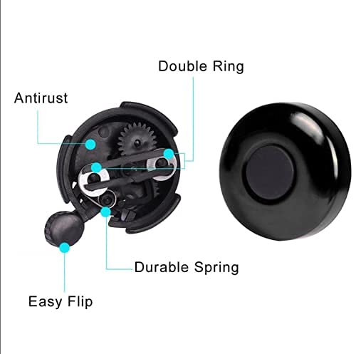 Lista Bicycle Bell Adjustable Bicycle Accessories, Black