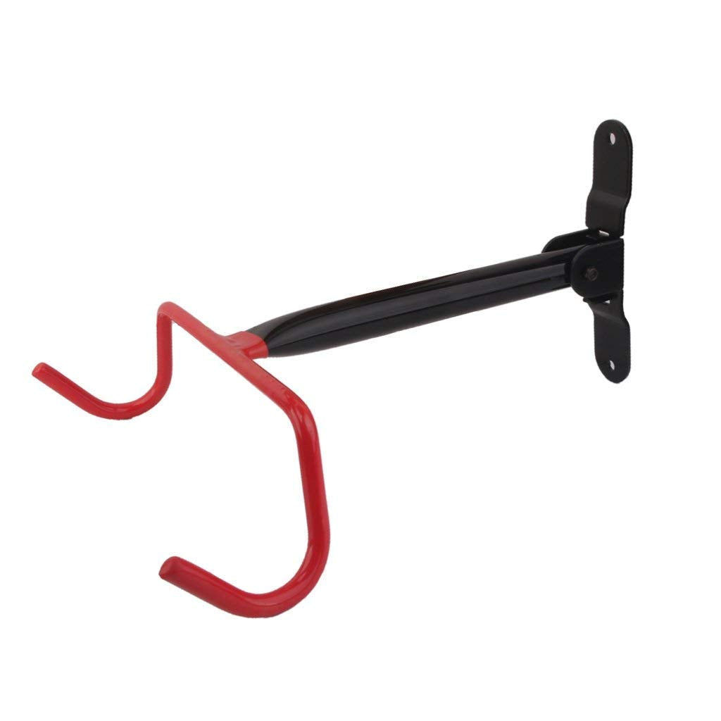 Bike Wall Mount Hanger, Heavy Duty Foldable Bicycle Wall Storage Rack, Space Saving Cycle Holder for Garage, Home & Apartment, Fits Mountain, Road, Hybrid & Kids Bikes