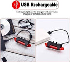 Lista Combo of Rechargeable Head Cycle Light and Cycle Tail Light Cycle Light led for Bicycle (6 Months warrenty)
