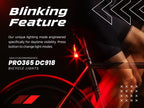 LISTA DC918 Bicycle Lights Combo Pack/Rechargeable/Multiple Light Modes/Waterproof Head and Tail Light