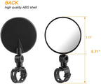 Lista Bicycle Rear View Mirror, 360° Adjustable Convex Handlebar Mount, Pack of 2, Black