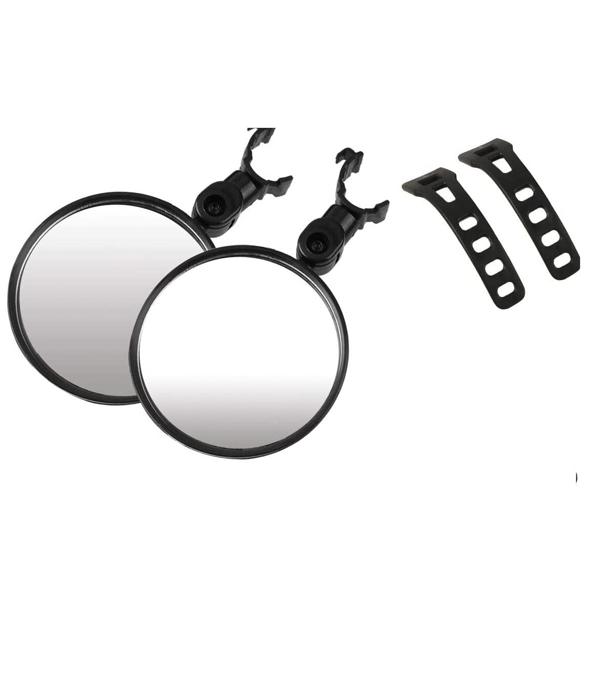 Lista Bicycle Rear View Mirror, 360° Adjustable Convex Handlebar Mount, Pack of 2, Black