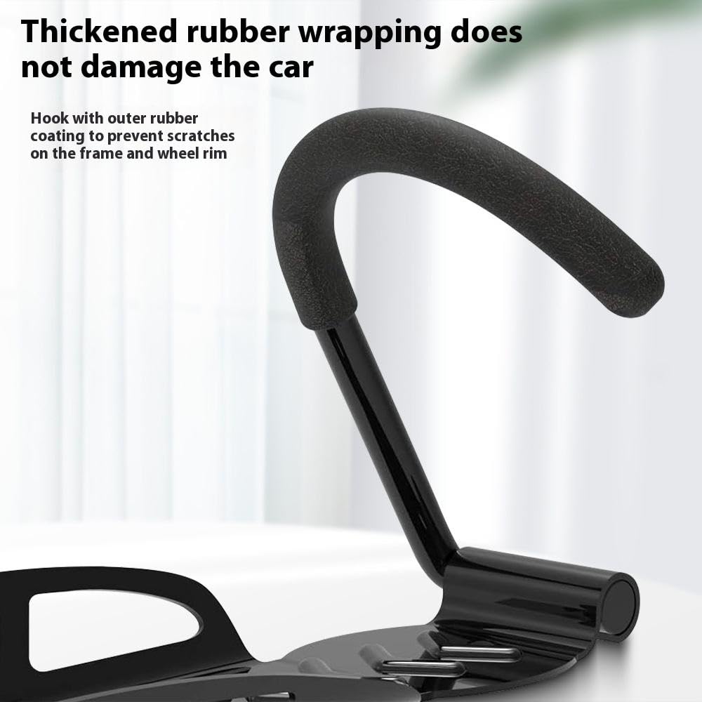 Lista Foldable Bicycle Wall Rack Wall-Mounted Display Rack with Fixed Style Convenient Parking Hook