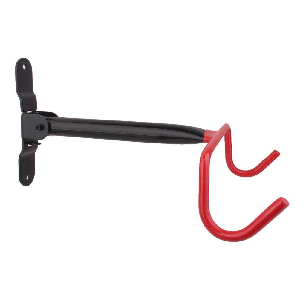 Bike Wall Mount Hanger, Heavy Duty Foldable Bicycle Wall Storage Rack, Space Saving Cycle Holder for Garage, Home & Apartment, Fits Mountain, Road, Hybrid & Kids Bikes