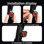 Lista Smart Bicycle Tail Light Flashlight 4 LED Aluminum Alloy Waterproof Battery Powered 6 Modes Auto On/Off for Road Mountain Mini LED Bicycle Tail Light, 7 Modes, USB-C Rechargeable