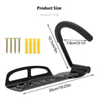 Lista Foldable Bicycle Wall Rack Wall-Mounted Display Rack with Fixed Style Convenient Parking Hook