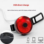 Lista USB Rechargeable Bicycle LED Tail Light, 3 Modes, Waterproof, 240° Visibility, with Micro USB Charging Cable