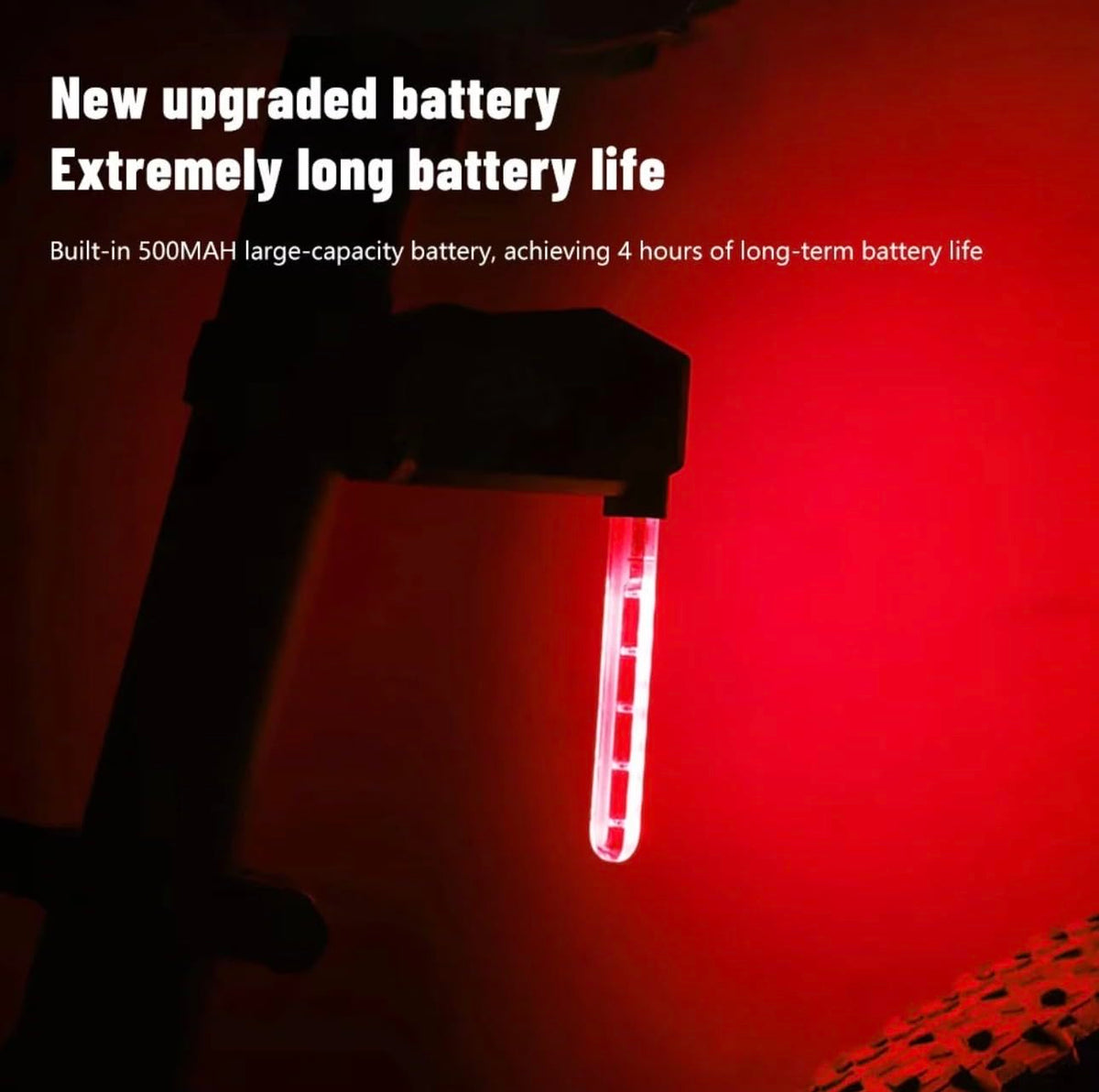 Lista Bicycle Drop Taillight Waterproof Type-C Charging Colorful Flash Warning Bike Rear Light for MTB Night Cycling Safety GreenColorful Flash Warning Bike Rear Taillight, Type-C Charging