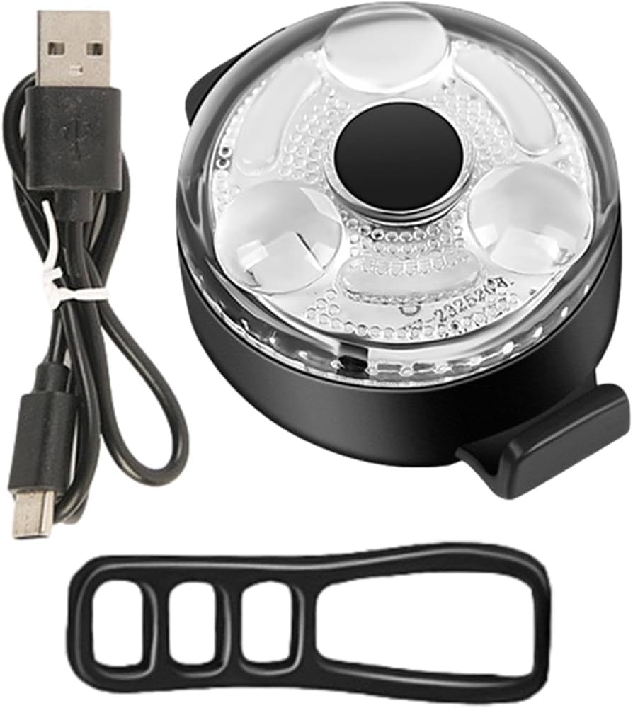 Lista USB Rechargeable Bicycle LED Tail Light, 3 Modes, Waterproof, 240° Visibility, with Micro USB Charging Cable
