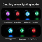 Lista Smart Bicycle Tail Light Flashlight 4 LED Aluminum Alloy Waterproof Battery Powered 6 Modes Auto On/Off for Road Mountain Mini LED Bicycle Tail Light, 7 Modes, USB-C Rechargeable