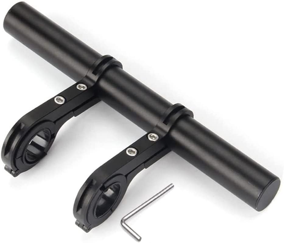 Lista Cycle Handle Bar Extender, Lightweight Durable Bicycle Handle Bar Extension Bracket For Holding Motorcycle E-bike Lamp Speedometer GPS Phone Mount Holder, Cycling Accessories | Black |