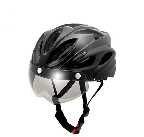 Lista Adults Bike Bicycle Helmet Cycling/Climbing/MTB/BMX Adjustable with Removable Shield Visor/Safty Rear Led Light for Road Men&Women