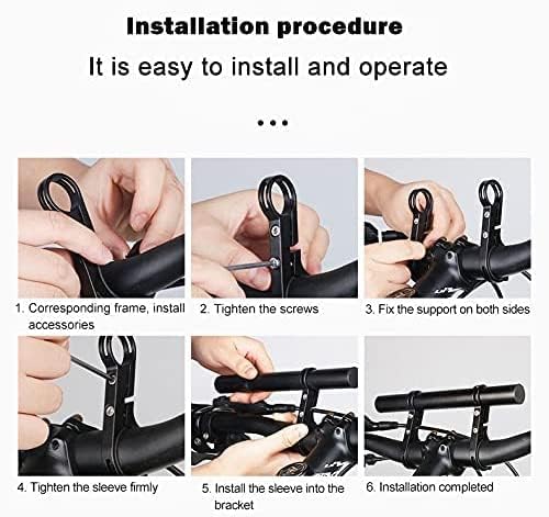 Lista Cycle Handle Bar Extender, Lightweight Durable Bicycle Handle Bar Extension Bracket For Holding Motorcycle E-bike Lamp Speedometer GPS Phone Mount Holder, Cycling Accessories | Black |