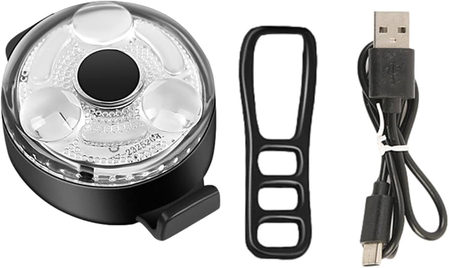 Lista USB Rechargeable Bicycle LED Tail Light, 3 Modes, Waterproof, 240° Visibility, with Micro USB Charging Cable
