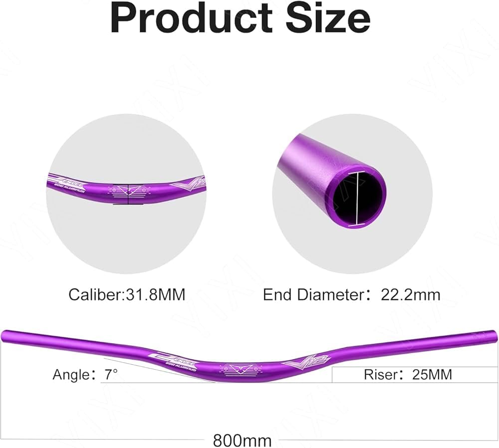 Bicycle Handlebar 31.8mm, Aluminum Alloy MTB Handlebar Riser Bar for Mountain Bike 720/780MM (Red)) Sporting Goods | Cycling | Bicycle Components & Parts | Handlebars For bicycle