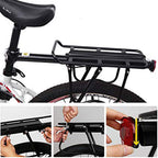 Lista Rack01 Aluminium Rear Pannier Mountain Bike Bicycle Cargo Carrier Rear Rack Seat, Aluminium, Black