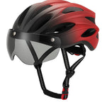 Lista Adults Bike Bicycle Helmet Cycling/Climbing/MTB/BMX Adjustable with Removable Shield Visor/Safty Rear Led Light for Road Men&Women