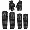 Motorcycle Riding Knee & Elbow Guard Set with Protective Gloves | 6-Piece Safety Gear Kit | Impact Resistant PP Shell, EVA Foam Padding, | Ideal for Cycling, MTB, BMX, Skateboarding,