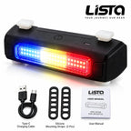 Lista Ultra Bright Bike Light USB Bicycle Tail Light 7 Modes High Intensity Rear LED Accessories Fits On Any Road Bikes & Helmet, for Cycling Safety Flashlight