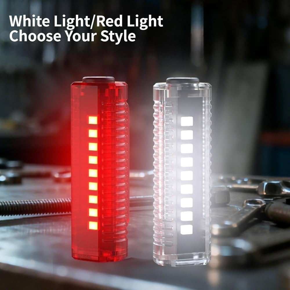 Lista USB Rechargeable LED Bike Tail Light IPx6 Waterproof Bicycle Rear Light Safety Warning Night Riding LED Flashlight, Night Riding, Hat & Backpack Clip, Multi-Use Flashlight, Bicycle Rear Light