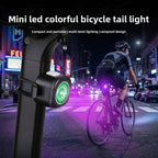 Lista Smart Bicycle Tail Light Flashlight 4 LED Aluminum Alloy Waterproof Battery Powered 6 Modes Auto On/Off for Road Mountain Mini LED Bicycle Tail Light, 7 Modes, USB-C Rechargeable