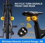 Lista Bicycle Turn Signals,Bright Bicycle Bicycle Indicator Rear Taillight IPX5 Waterproof Wireless Remote Control Rear Cycle Light USB Rechargeable