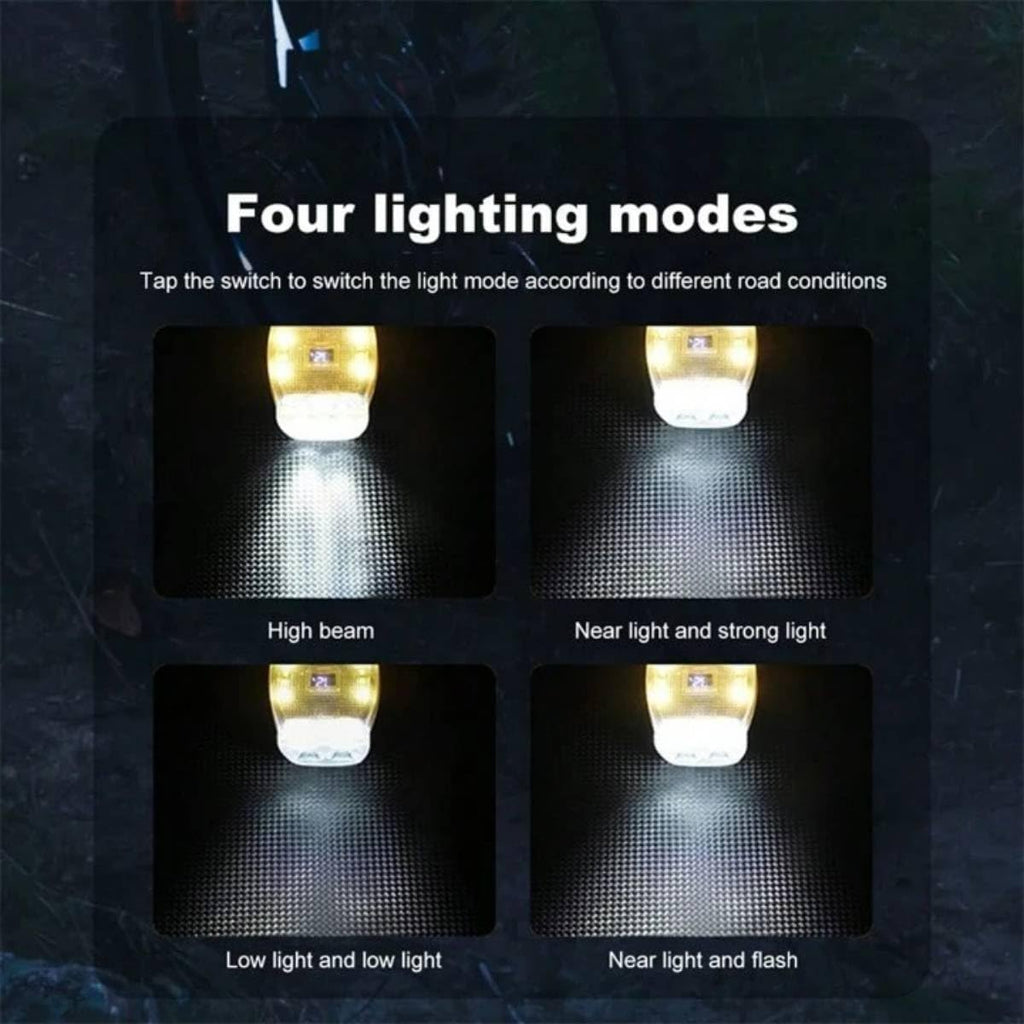Lista Bicycle Front Lamp with Horn USB Rechargeable 2000 mAh Battery Bike Handlebar Flashlight IPX 5 Waterproof Power Display Bike Headlight Flashlight for Night Riding