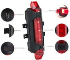 Lista Bicycle LED Head Light USB Rechargeable Light Cycling Lamp Head Light Tail Light (red)