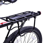 Lista Rack01 Aluminium Rear Pannier Mountain Bike Bicycle Cargo Carrier Rear Rack Seat, Aluminium, Black