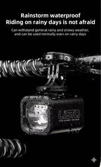 Lista 800 Lumens Bicycle Headlight with Cutoff Beam & Remote Control, USB Rechargeable Bike Light, Waterproof Aluminum Alloy Front Light with Horn, Long Range Night Riding Safety Light