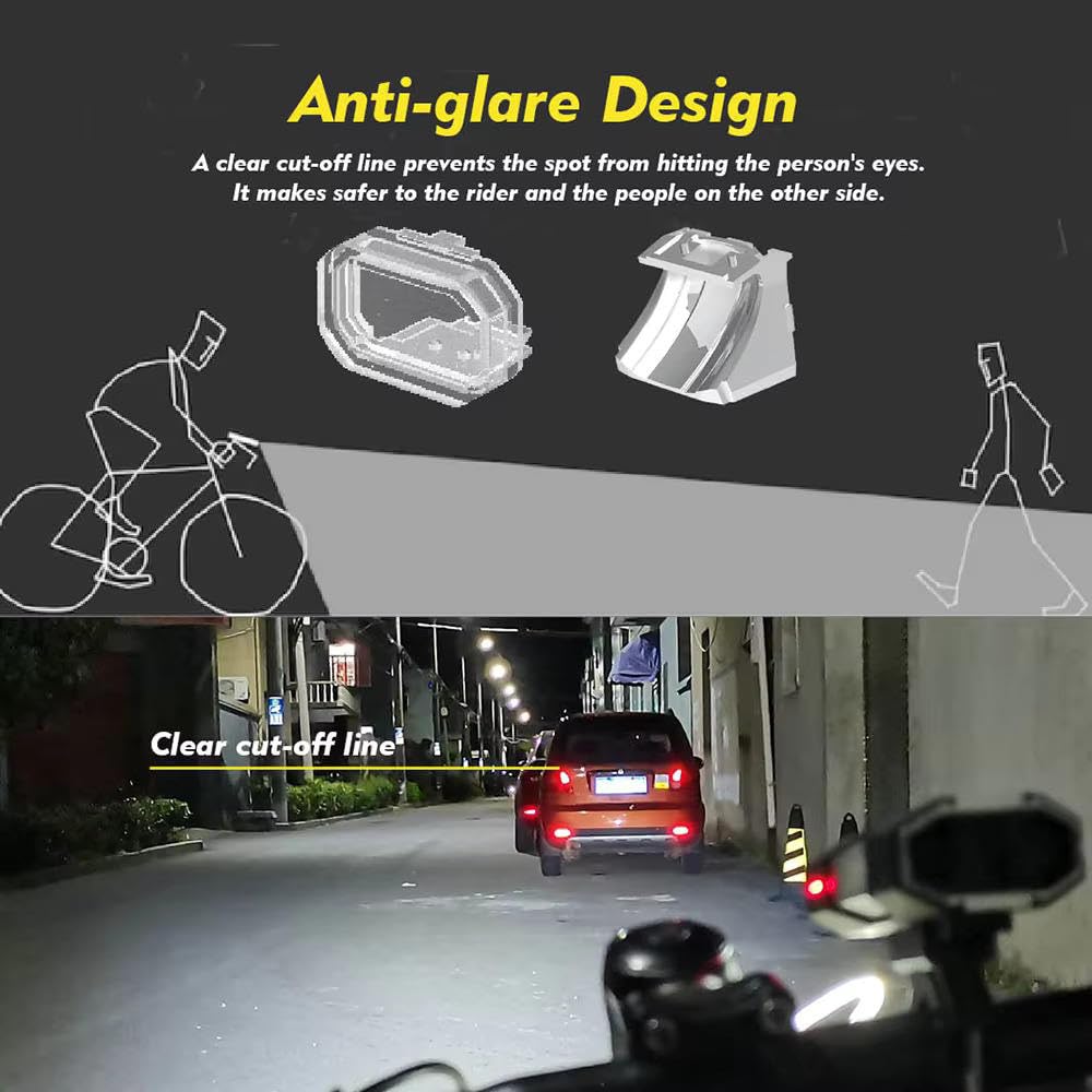 Lista Bicycle Light, 700 Lumens USB Rechargeable Cycle Headlight 4000mAh IPX6 Waterproof Bicycle Front Light 5 Modes Aluminum Alloy Super Bright Cycle Light for Night Riding Silver