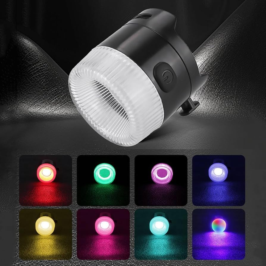 Lista Safety Warning Light, Night Riding, Hat & Backpack Clip, Multi-Use Flashlight, Bicycle Rear Light 7 Colour Modes, USB Rechargeable, Hat & Backpack Clip, Multi-Use Flashlight, Compact & Portable