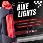 LISTA DC918 Bicycle Lights Combo Pack/Rechargeable/Multiple Light Modes/Waterproof Head and Tail Light