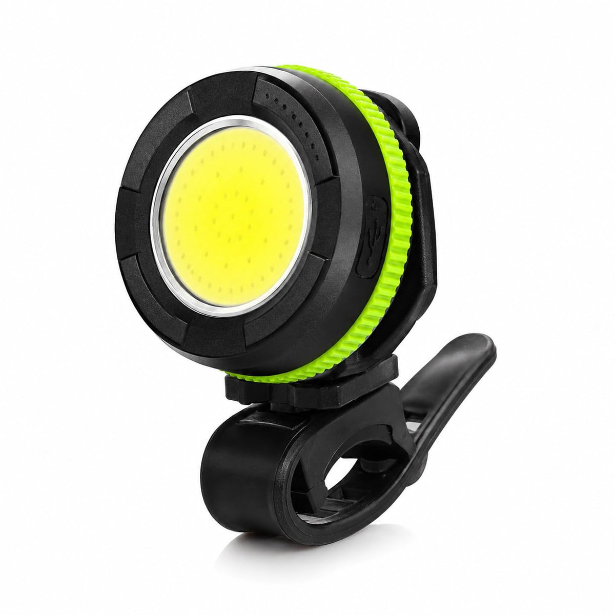 LISTA COB LED Cycle Headlight, USB Rechargeable Bicycle Light with White & Red Light, Clip-On Bike Light for Front & Rear, Cycling, White & Red Light Modes, Front & Rear Use, Handlebar Clip Mount