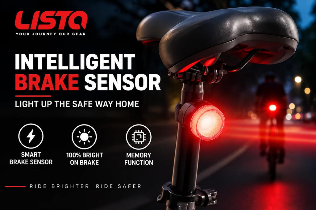 Lista Safety Warning Light, Night Riding, Hat & Backpack Clip, Multi-Use Flashlight, Bicycle Rear Light 7 Colour Modes, USB Rechargeable, Hat & Backpack Clip, Multi-Use Flashlight, Compact & Portable