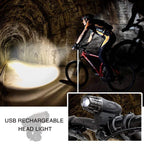 Lista USB Rechargeable 360° Rotation Bike Bicycle Front Headlight