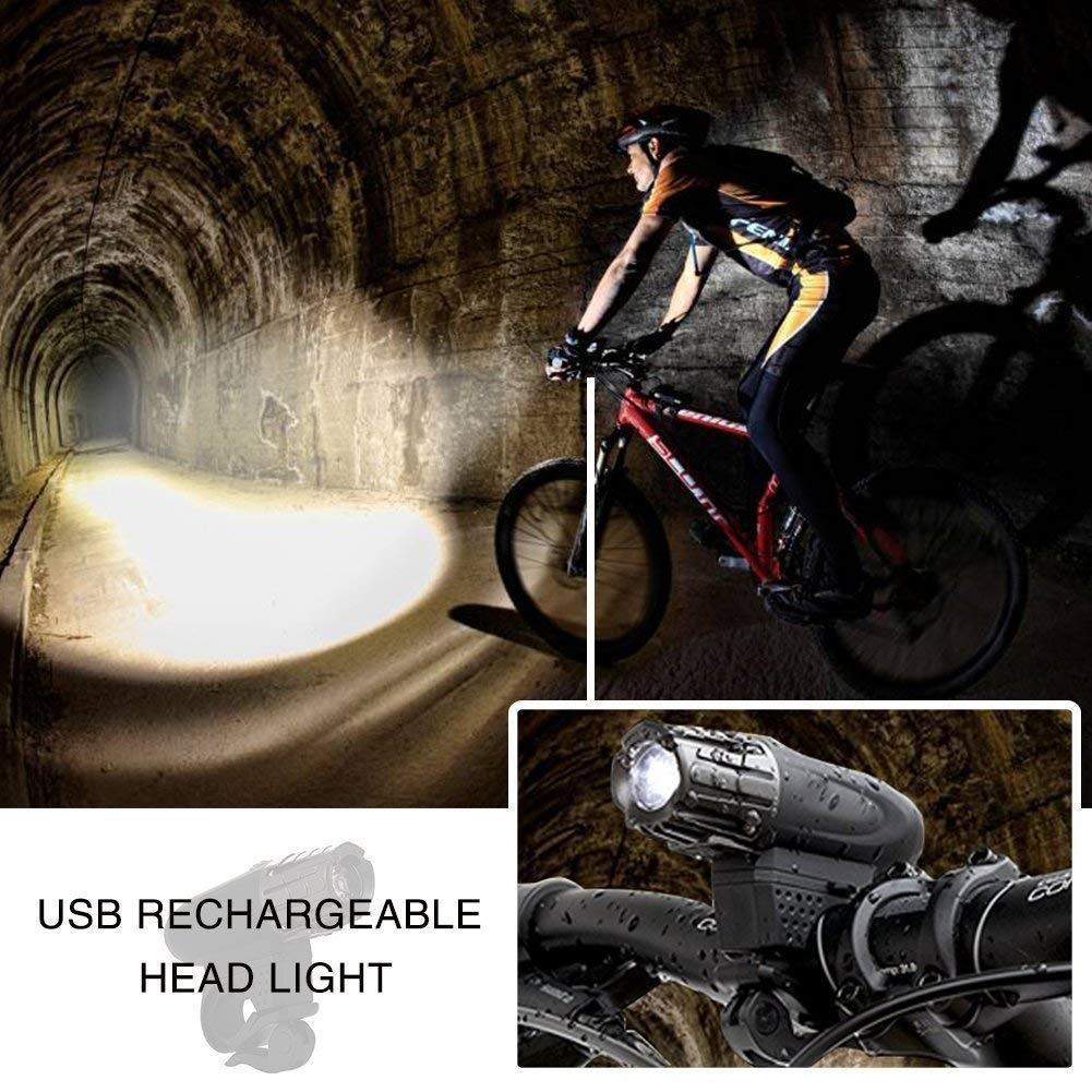 Lista USB Rechargeable 360° Rotation Bike Bicycle Front Headlight