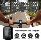 Lista Wired Bicycle Computer,MPH KM/H Bicycle Computer,Digital LCD Backlight Display Bike Speedometer,Universal 19 Functions IP54 Waterproof Bicycle Speedometer