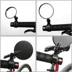 Lista Bicycle Rear View Mirror, 360° Adjustable Convex Handlebar Mount, Pack of 2, Black