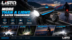 Lista Cycle Horn and Light 140 DB with Light 3 Modes Super Bright 250 lumens