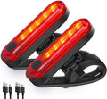 Lista Rear Bicycle Light LED USB Rechargeable Bicycle Back Light Waterproof Bicycle Taillight,2 Pcs