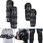 Motorcycle Riding Knee & Elbow Guard Set with Protective Gloves | 6-Piece Safety Gear Kit | Impact Resistant PP Shell, EVA Foam Padding, | Ideal for Cycling, MTB, BMX, Skateboarding,