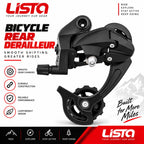 Lista Bicycle Rear Derailleur Direct Mount 6/7/8/9 Speed Mountain & Road Bike, 18/21/24/27 Speed, H/L Adjustment Screws, Universal Compatibility, Direct Mount Install
