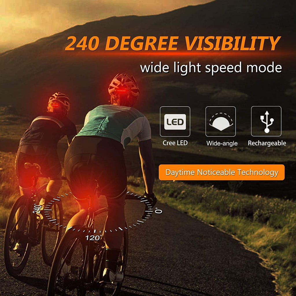 Lista Rear Bicycle Light LED USB Rechargeable Bicycle Back Light Waterproof Bicycle Taillight,2 Pcs